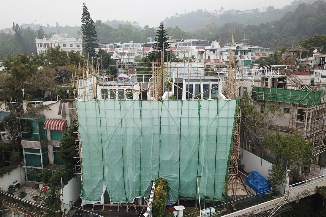 An aerial view of Secretary for Justice Teresa Cheng’s home in Tuen Mun where illegal structures were discovered. Photo: Winson Wong