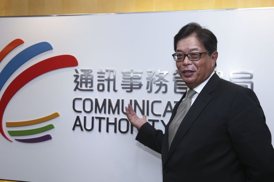 Huen Wong, chairman of the Communications Authority, handed in his notice on Friday. Photo: Xiaomei Chen
