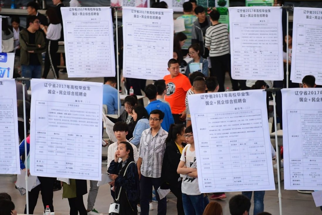 More than 8 million new college graduates are expected to join the labour force this year. Photo: AFP