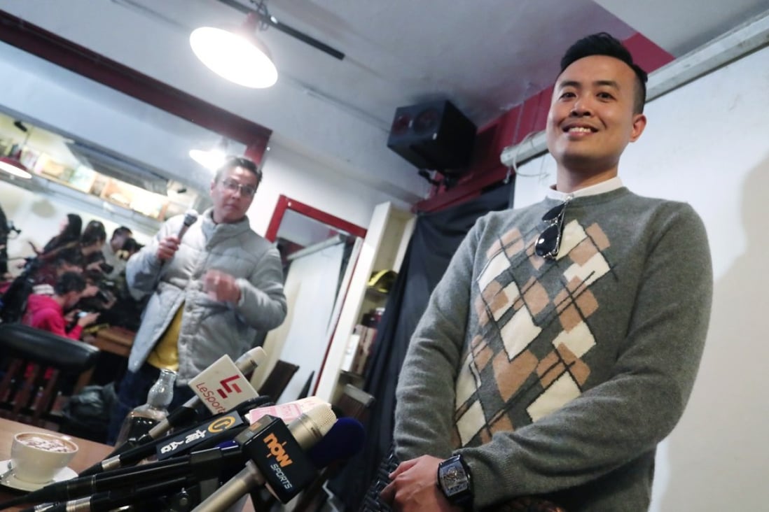 Snooker player Marco Fu Ka-chun poses for a photo during a media conference in Prince Edward. Photo: Jonathan Wong