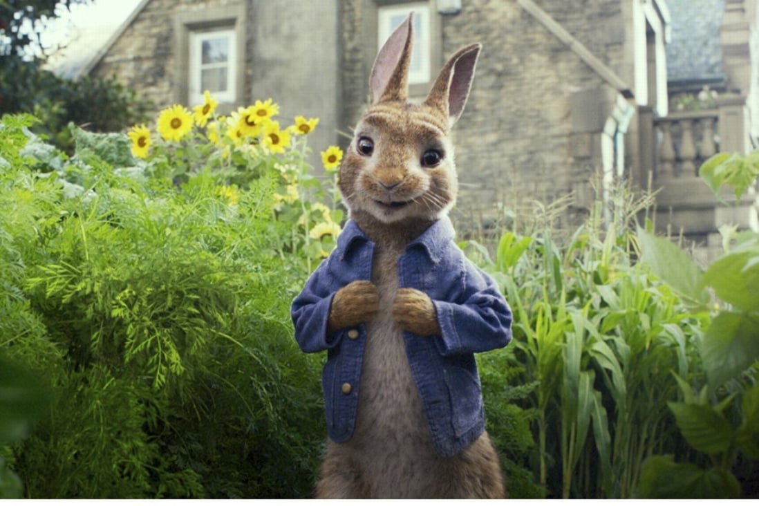 This image released by Columbia Pictures shows Peter Rabbit’s title character, voiced by James Corden. Photo: AP