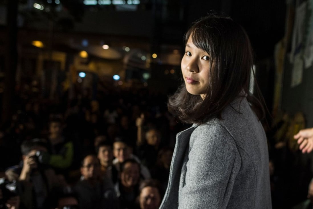 Pro-democracy activist Agnes Chow was disqualified because of her party’s support for self-determination for Hong Kong. Photo: AFP