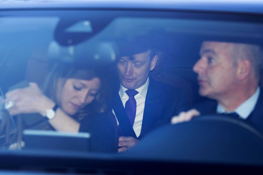 Dutch Minister of Foreign Affairs Halbe Zijlstra (centre) leaves the Dutch parliament, Tweede Kamer, after resigning following a false claim he met Vladimir Putin. Photo: EPA-EFE
