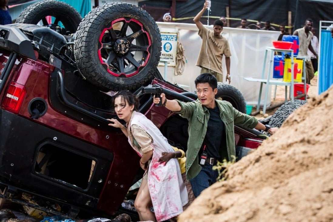 Celina Jade (left) and Wu Jing in Wolf Warrior 2.