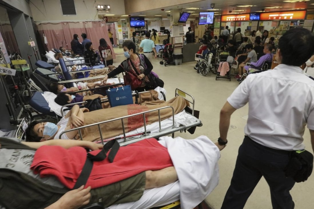 A packed accident and emergency room at the Queen Elizabeth Hospital in Yau Ma Tei last July. Photo: Felix Wong