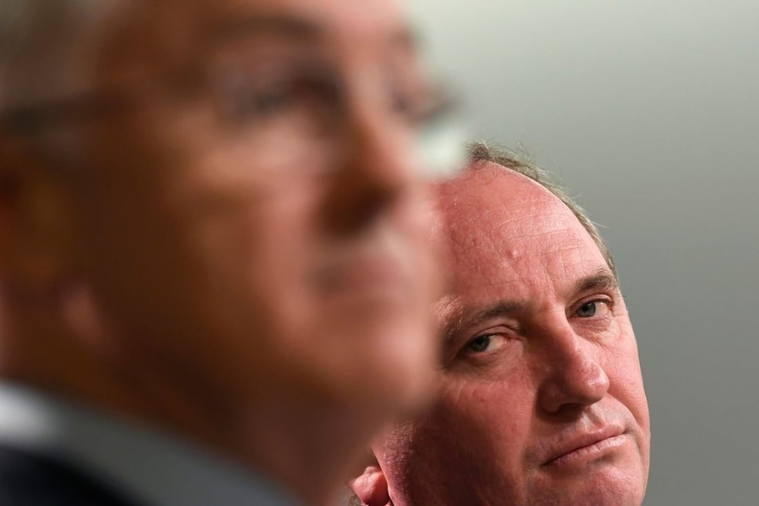 Australia's Deputy Prime Minister Barnaby Joyce (right) and Prime Minister Malcolm Turnbull. File photo: AFP