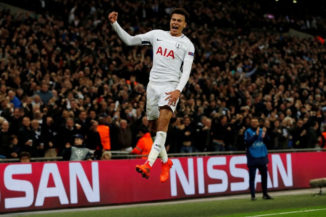 Tottenham’s Dele Alli celebrates scoring against Real Madrid in the English club’s victory over their Spanish rivals earlier this season. Photo: Reuters