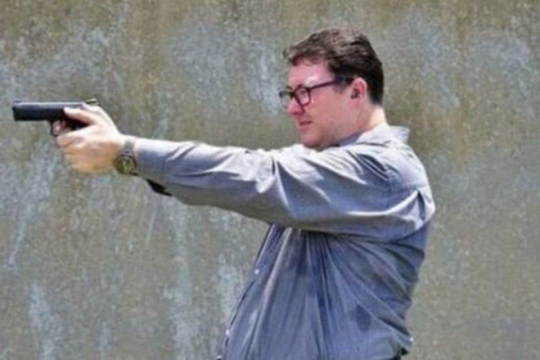 George Christensen posted a photo on Facebook on Saturday, February 17, 2018 showing him at a shooting range with the comment: ‘You gotta ask yourself, do you feel lucky, greenie punks?’ Photo: Facebook