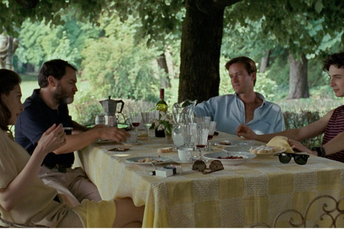 (From left) Amira Casar, Michael Stuhlbarg, Armie Hammer and Timothée Chalamet in Call Me by Your Name (category III), directed by Luca Guadagnino.