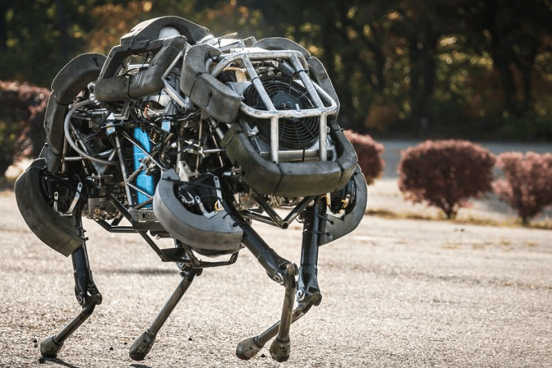 The WildCat robot, manufactured by U.S. robotics company Boston Dynamics, is the world's fastest free-running robot with four legs, capable of running at 32 kilometres per hour. Photo: Boston Dynamics