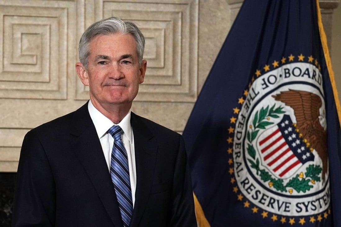 Jerome Powell, the Federal Reserve chairman, in his testimony to Congress on Tuesday, said the US central bank could add a fourth rate increase this year, causing shares to fall in Hong Kong. Photo: Getty Images via AFP