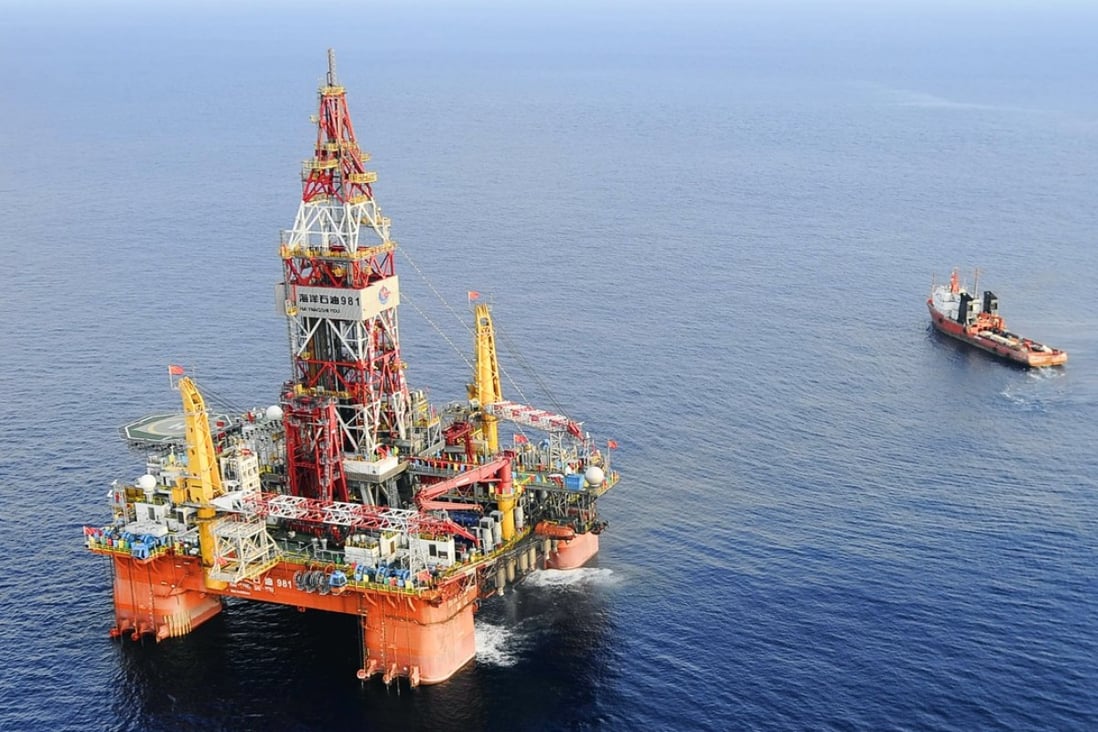 A file picture of a Chinese oil and gas drilling rig in the South China Sea. Photo: Xinhua