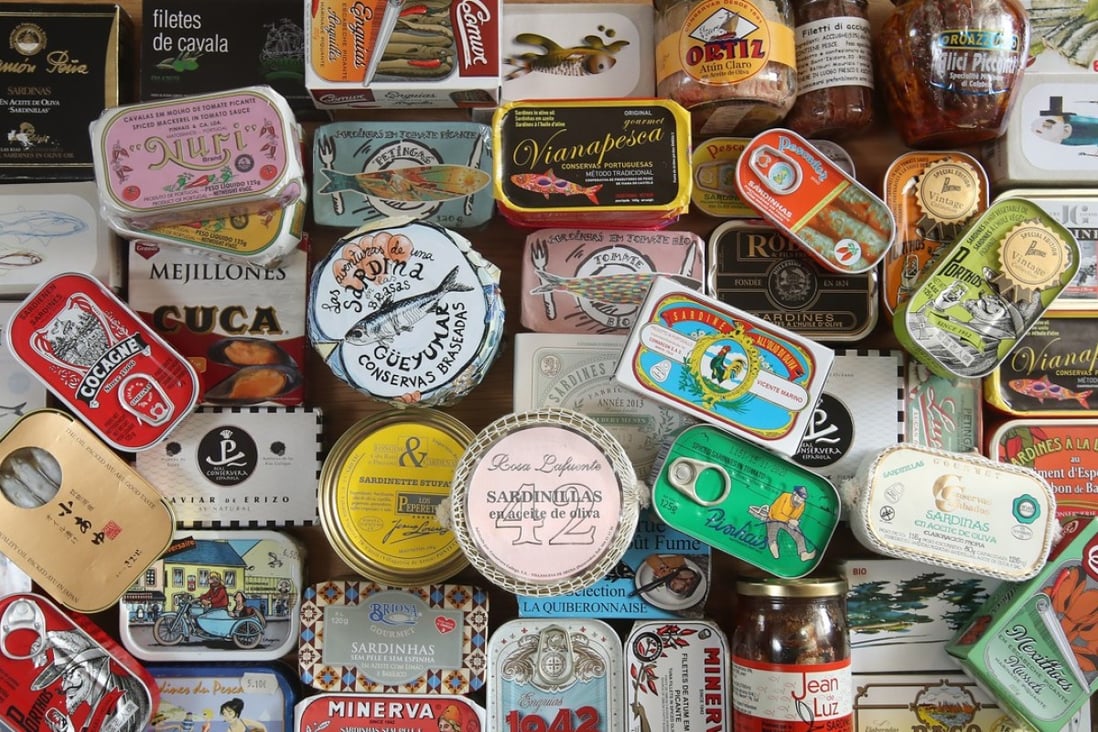 David Lai’s colourful collection of canned and pickled produce from around the world. Picture: Edward Wong