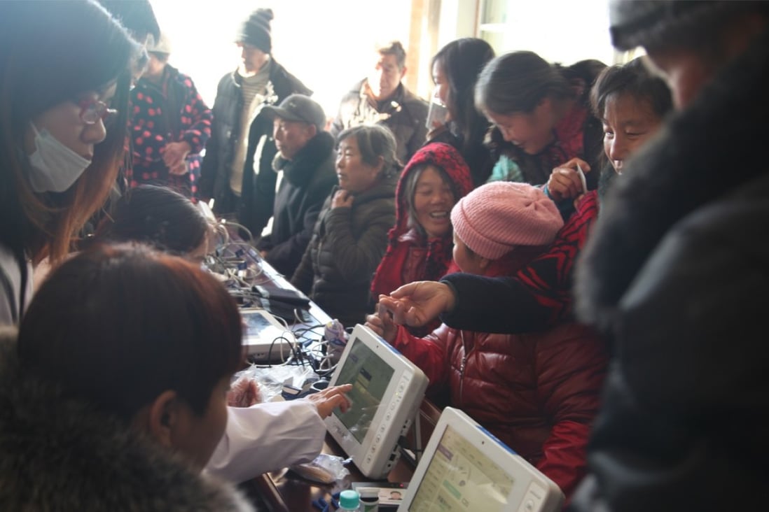 Villagers in Henan undergo medical tests. Photo: Handout