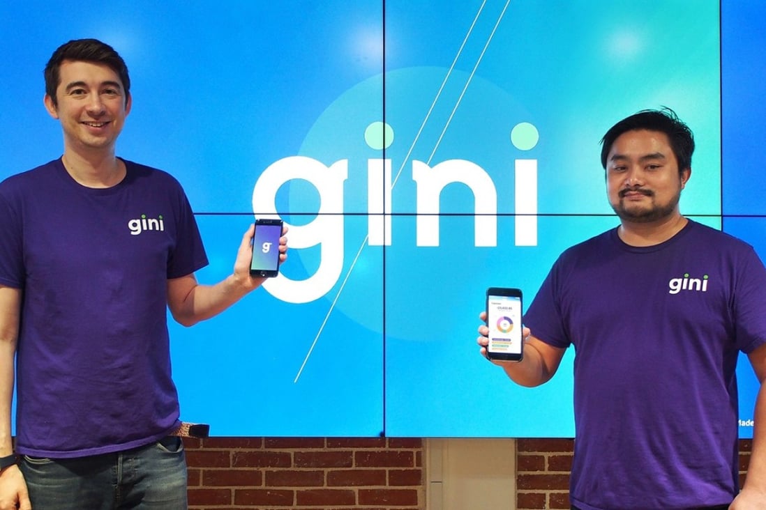Gini founders Ray Wyand and Victor Lang. They say their personal finance app is the first to be launched in Hong Kong. Photo: gini