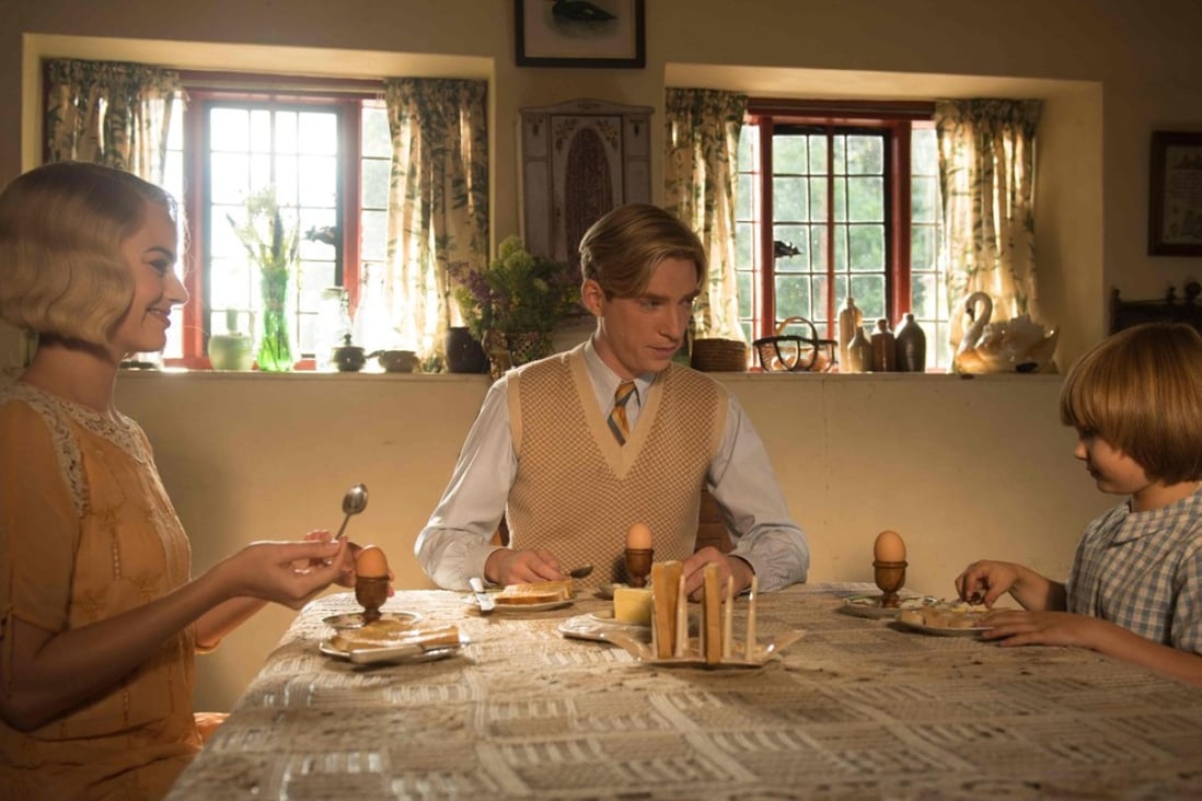 Margot Robbie (left), Domhnall Gleeson and Will Tilston in a still from Goodbye Christopher Robin (category: IIA), directed by Simon Curtis). Photo: David Appleby/ 2017 Twentieth Century Fox Film Corporation