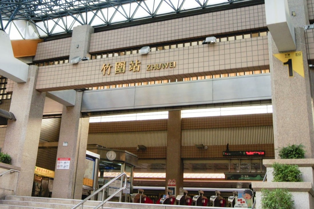 Zhuwei MRT station in Taiwan, near where the body of the woman was found. Photo: Handout