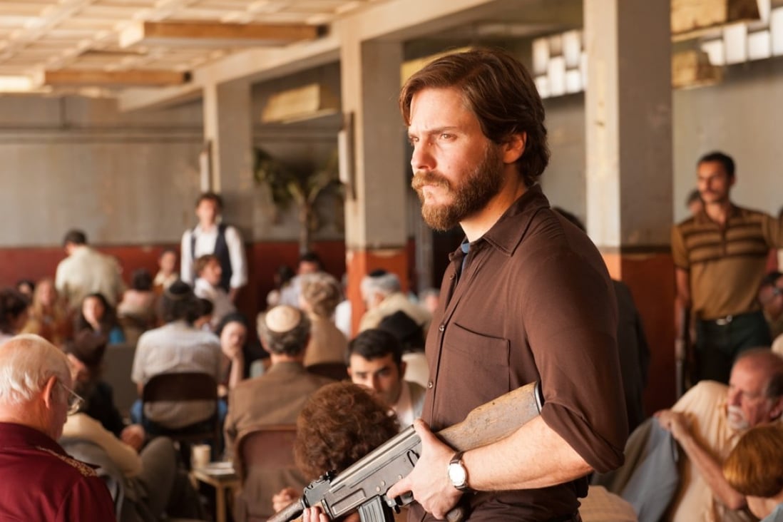 Daniel Brühl in a still from 7 Days in Entebbe (category: IIA), directed by Jose Padilha. Rosamund Pike and Eddie Marsan co-star.