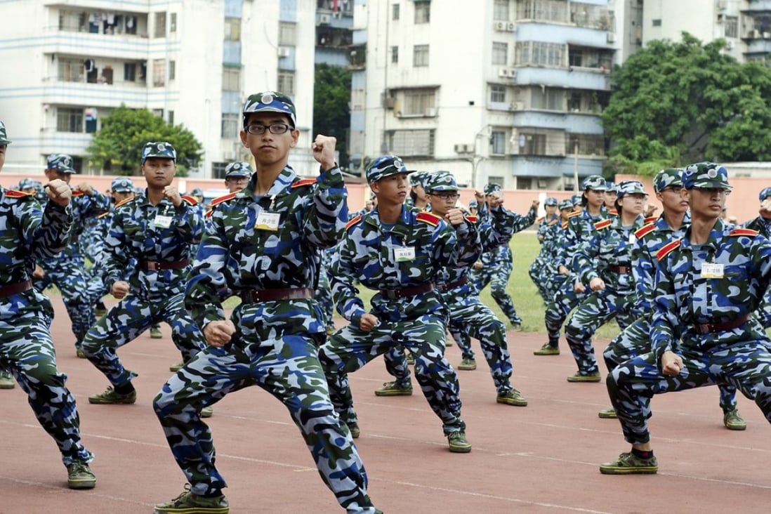 Chinese students have to undergo a month of compulsory military training. Photo: Alamy