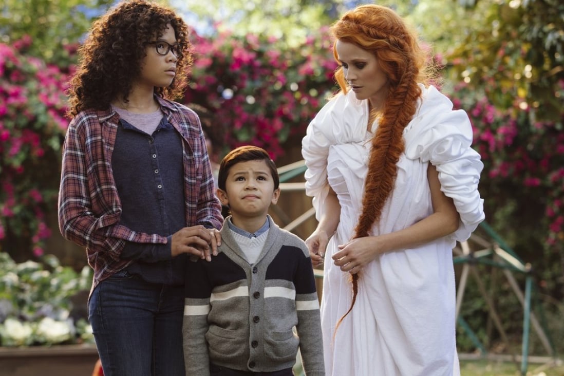 Storm Reid (left), Deric McCabe and Reese Witherspoon in a scene from A Wrinkle In Time, directed by Ava DuVernay. She will direct New Gods, a source confirmed. Photo: Atsushi Nishijima/Disney/AP