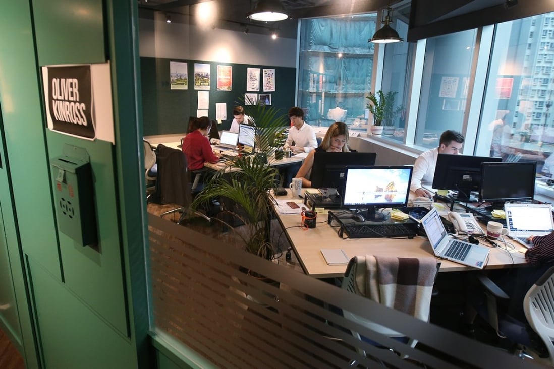 Inside Blueprint, a co-working space opened recently by Swire at Dorset House in Taikoo Place, in Hong Kong’s Quarry Bay. Photo: SCMP