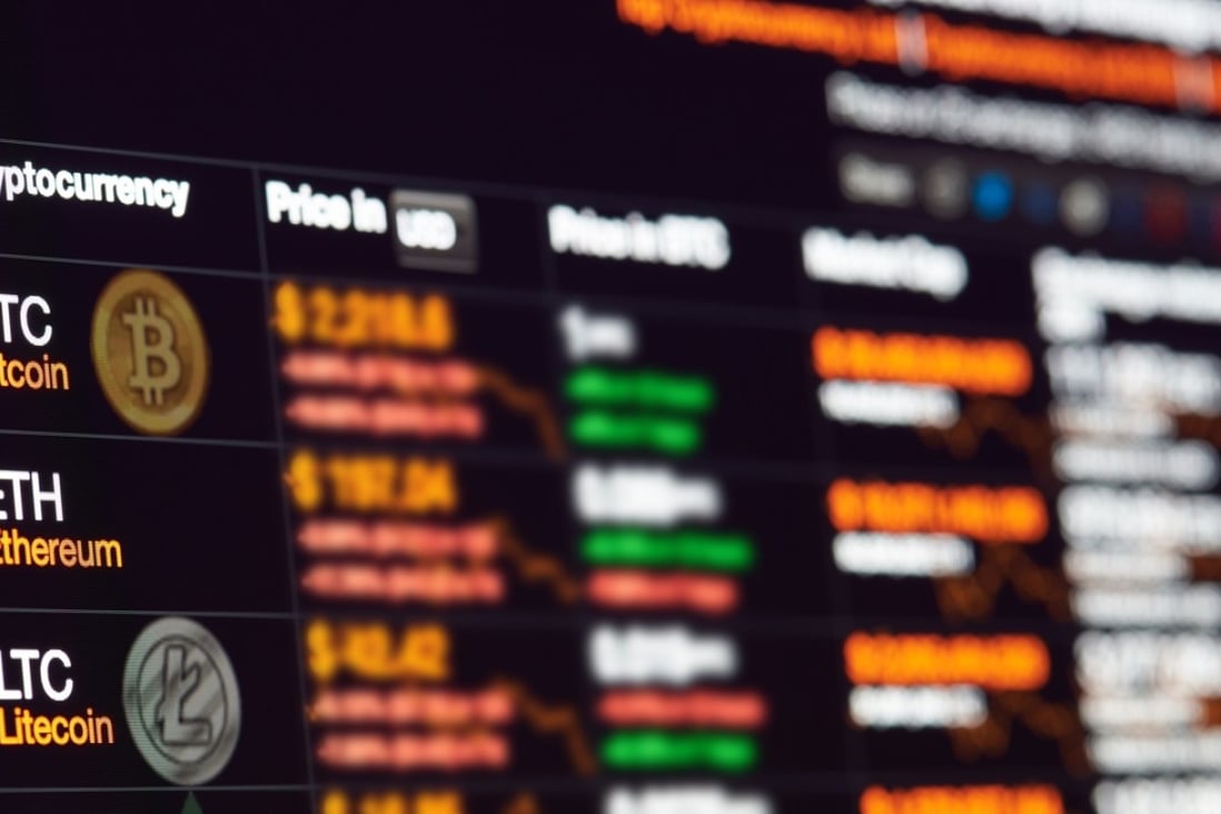 The Bitcoin to dollar rate, on a display monitor in New York. Photo: Shutterstock