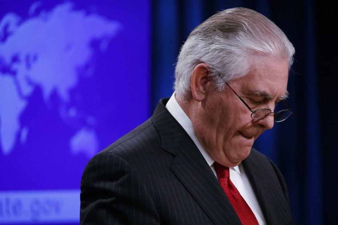 Rex Tillerson, the former secretary of state, told African leaders before being sacked to “carefully consider the terms” of agreements with Chinese lenders, and to take care “not to forfeit sovereignty”. Photo: EPA