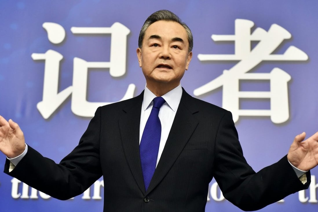 Foreign Minister Wang Yi holds a press conference in Beijing on March 8. Photo: Kyodo