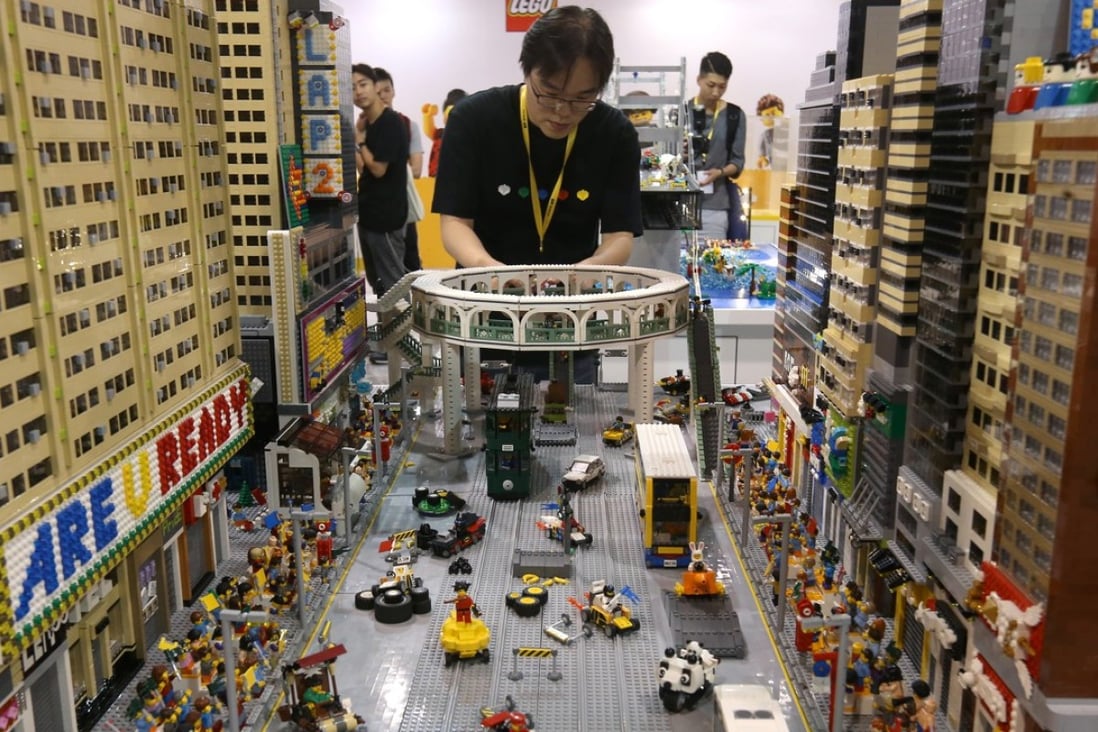 A Lego cityscape at a show in Hong Kong. The fund that manages the wealth of the toy company’s owners is looking to invest in London property. Photo: Dickson Lee