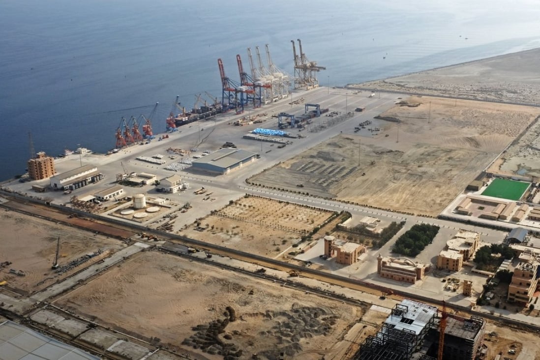 A file photo of the port in Gwadar, Pakistan, developed under the Belt and Road Initiative. Twenty-three Hong Kong-listed companies, such as HSBC, AIA Group and the H shares of ICBC and China Construction Bank, will be tracked by the new index. Photo: Reuters