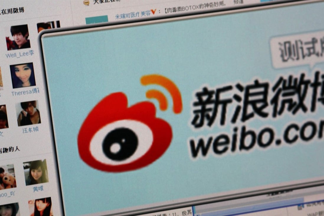 Sina Weibo screenshot. Photo: Reuters