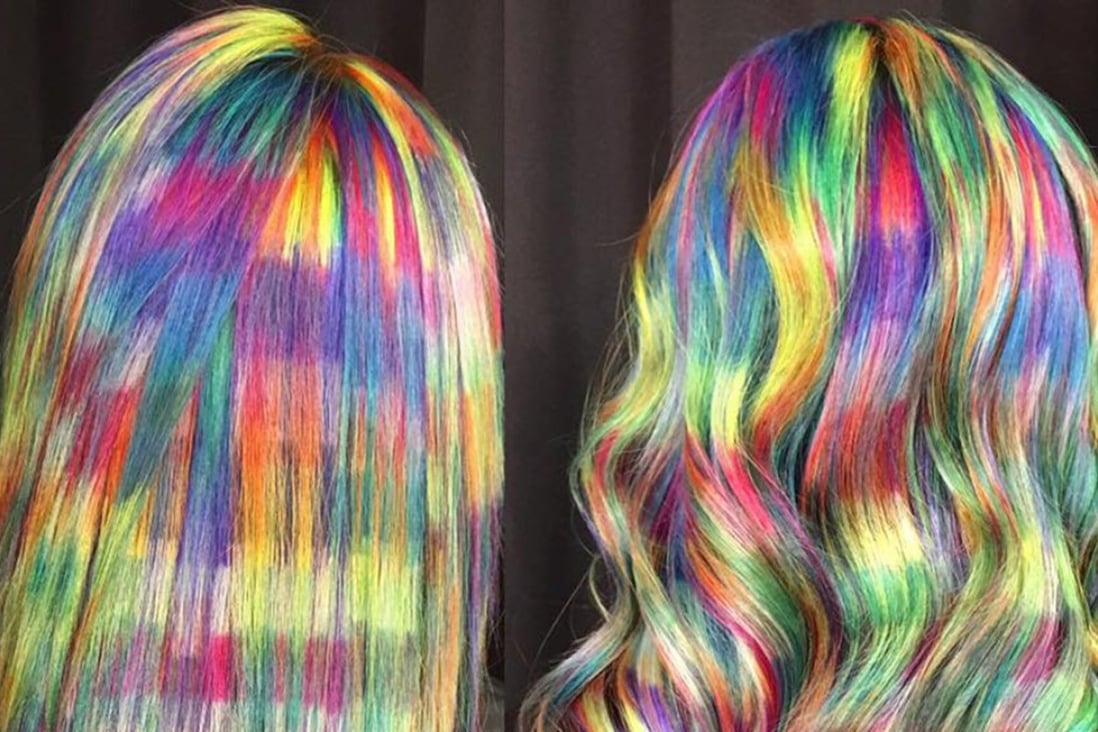 Ursula Goff, of Wellington, Kansas, has received national attention for her rainbow hairstyles. Photo: courtesy of Ursula Goff