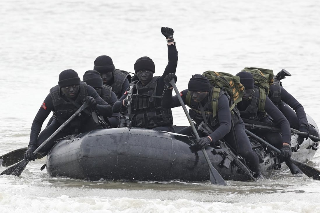 Taiwanese Marines take part in covert landing drills two years ago. Photo: AP