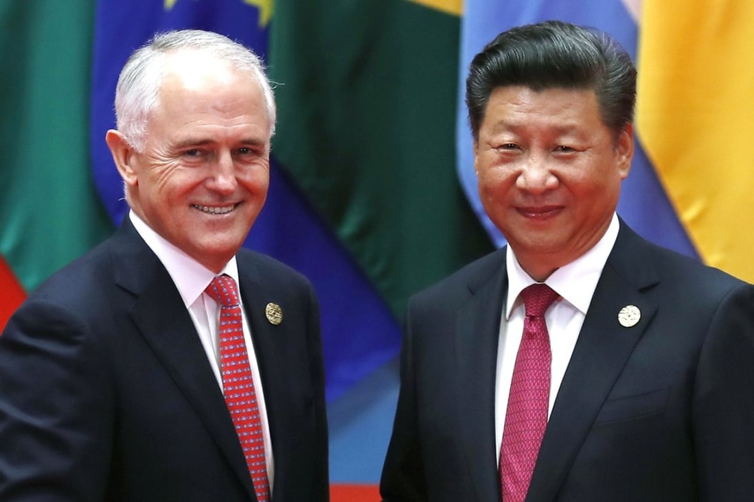 Australian Prime Minister Malcolm Turnbull with China’s President Xi Jinping. Photo: AP