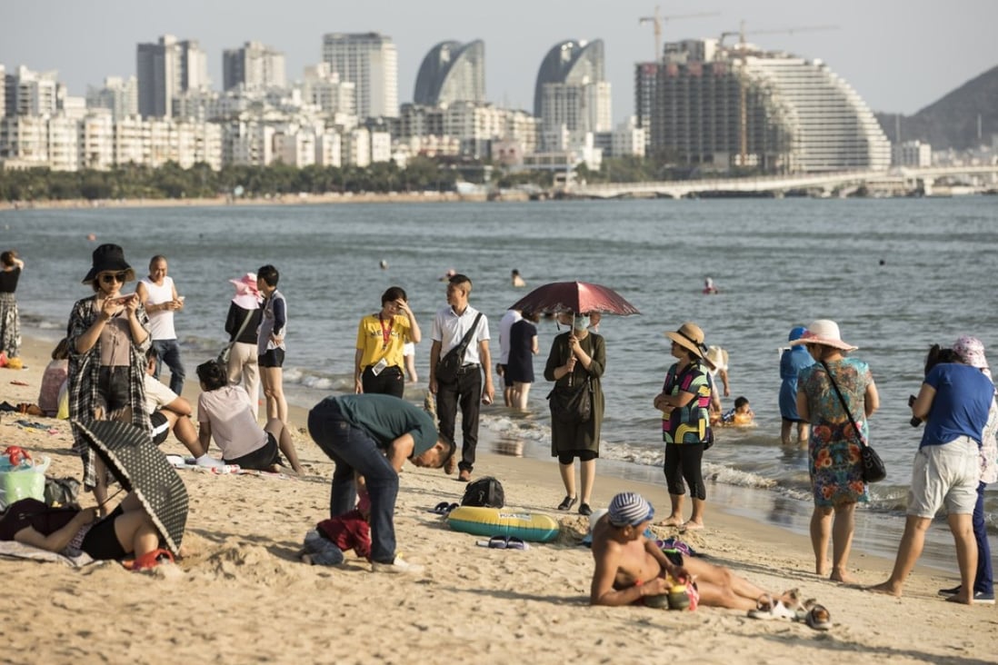 Sanya Bay beach in Hainan province, China. Photo: Bloomberg