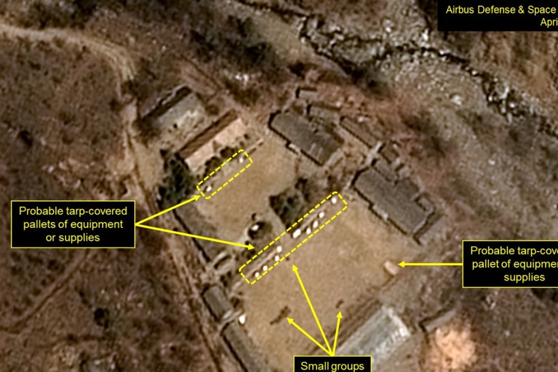 A satellite image taken on April 12, 2017 of North Korea's Punggye-ri nuclear test site. File photo: AFP