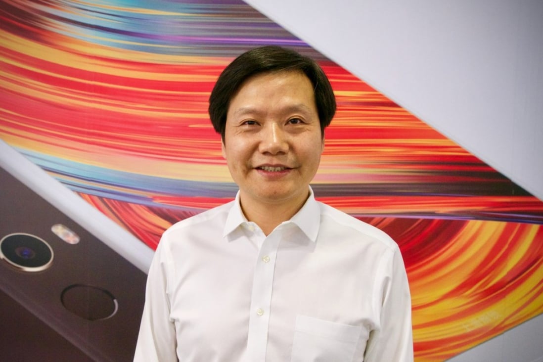 Xiaomi's founder Lei Jun speaks in an interview at the company's Beijing headquarters. Photo: Tom Wang