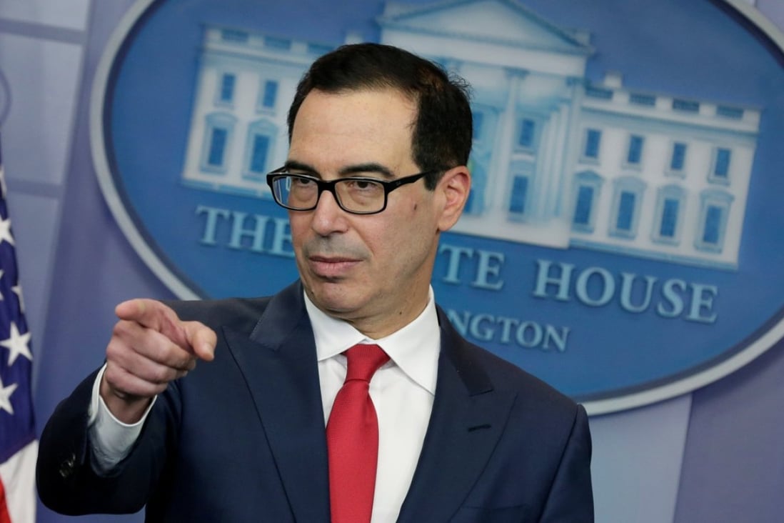 US Treasury Secretary Steve Mnuchin attends a news briefing at the White House in August 2017. There will be domestic pressure on President Donald Trump to close a deal with China, and Mnuchin, the pragmatic former Wall Streeter, is likely to play a key role. Photo: Reuters