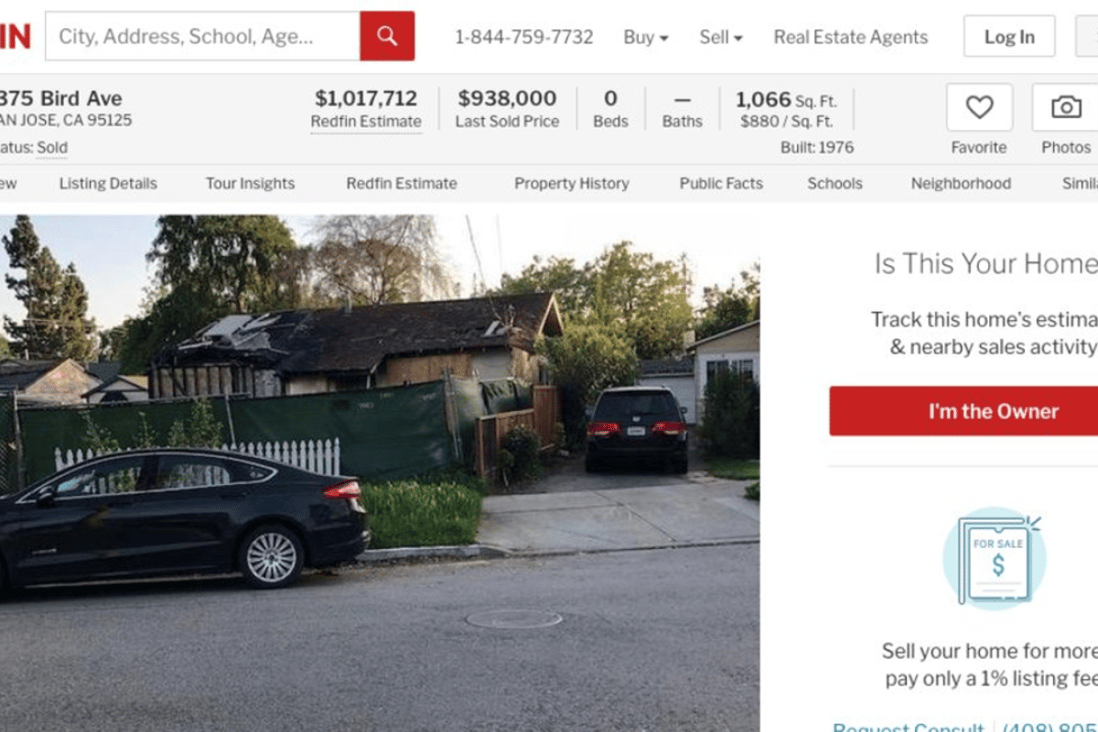 A burned-out home in San Jose, California, has sold for over US$100,000 above the asking price. Photo: Redfin screenshot