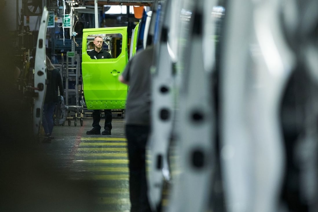 An employee works on the final assembly line at the Vauxhall plant in Luton, Britain, in April. The UK automotive industry, once the joke of British manufacturing, is now one of the jewels in Britain’s industrial crown, employing nearly one million workers. Brexit could change this overnight. Photo: Bloomberg  