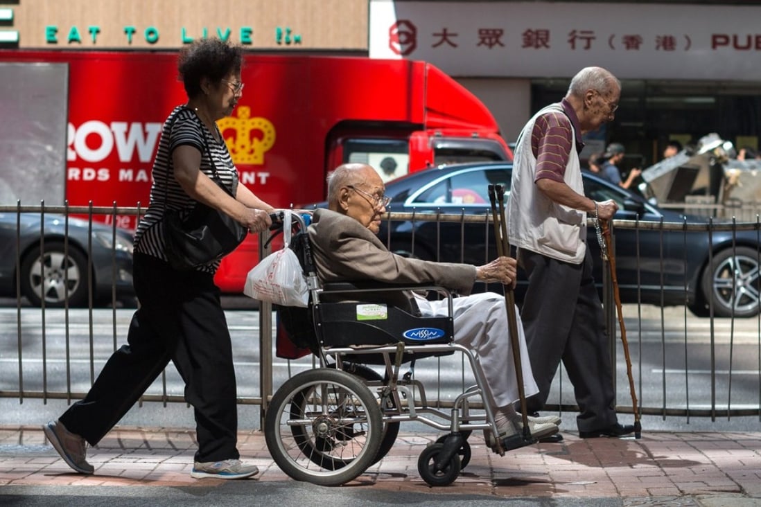 The number of elderly people, those aged 65 or older, in Hong Kong is projected to reach around 35.9 per cent of the population by 2064.