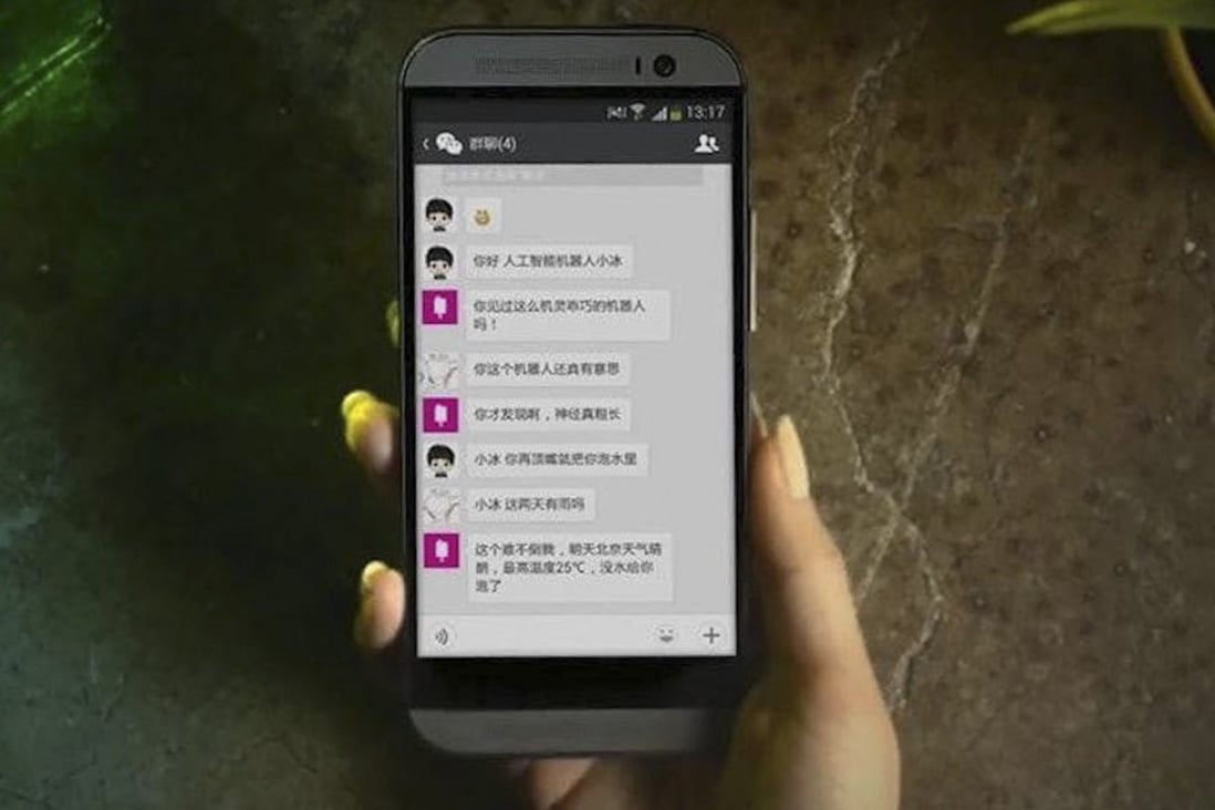Conversational interface from Xiaolce. Photo: Handout