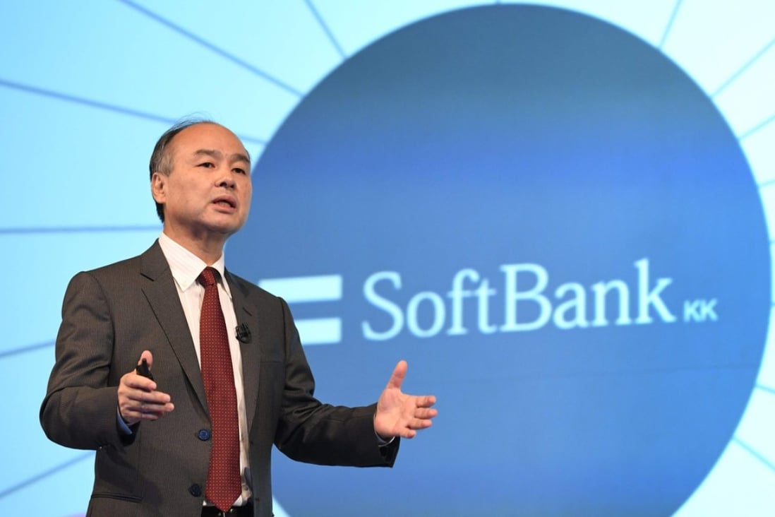SoftBank’s chairman and CEO Masayoshi Son delivering a speech during a press briefing to announce the company's financial results in Tokyo on February 7, 2018. Photo: Agence France-Presse