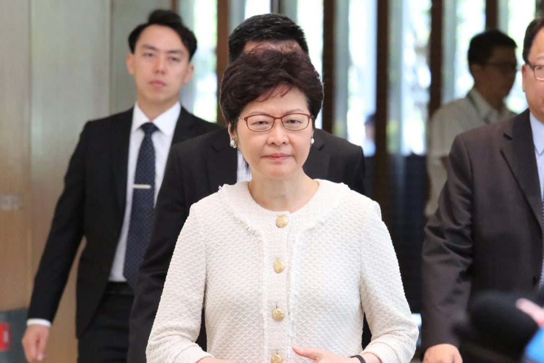 Chief Executive Carrie Lam Cheng Yuet-ngor meets the press before an Exco meeting at Central Government Offices in Tamar. 29MAY18 SCMP / Felix Wong