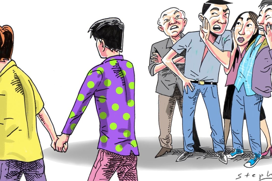 Survey research on Hongkongers’ attitudes towards LGBT people, sexual orientation, discrimination protection, and same-sex marriage shows that much intolerance still exists in the city. Illustration: Craig Stephens