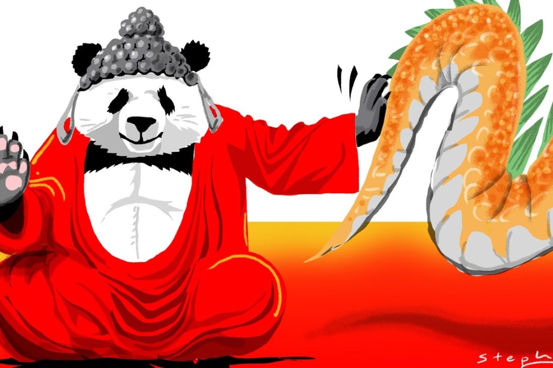 Buddhism could serve as a “soul power” for Beijing through its belt and road; it has historical appeal as a spiritual “import” to China which was then successfully “exported” to East Asia and the rest of the world. Illustration: Craig Stephens