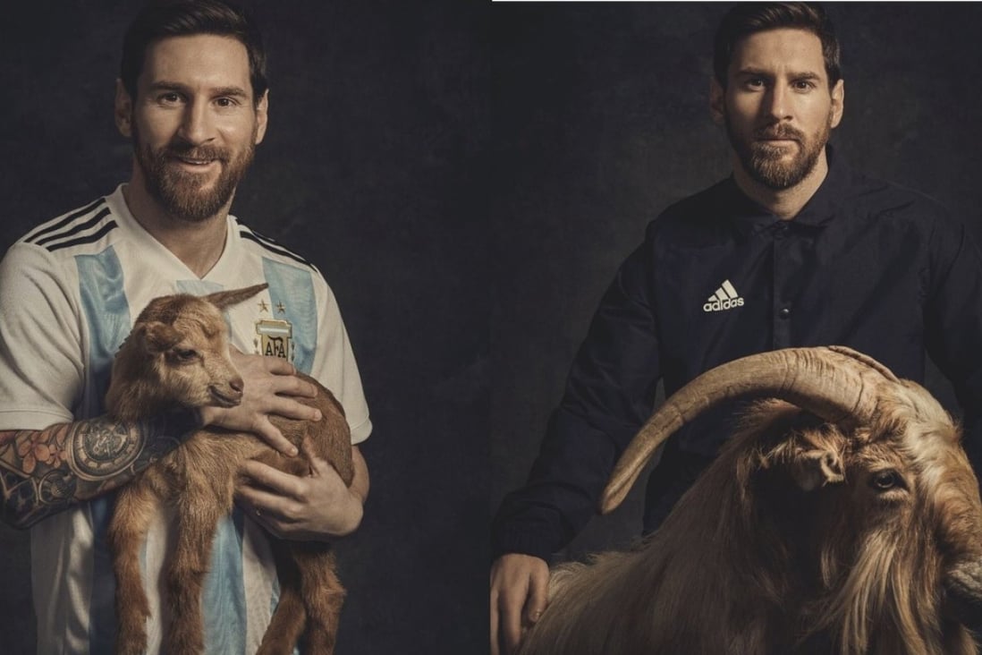 Con rapidez Mona Lisa Departamento World Cup star Leo Messi blows up the internet by posing with a goat for  Paper magazine and proving to fans he is the GOAT | South China Morning Post