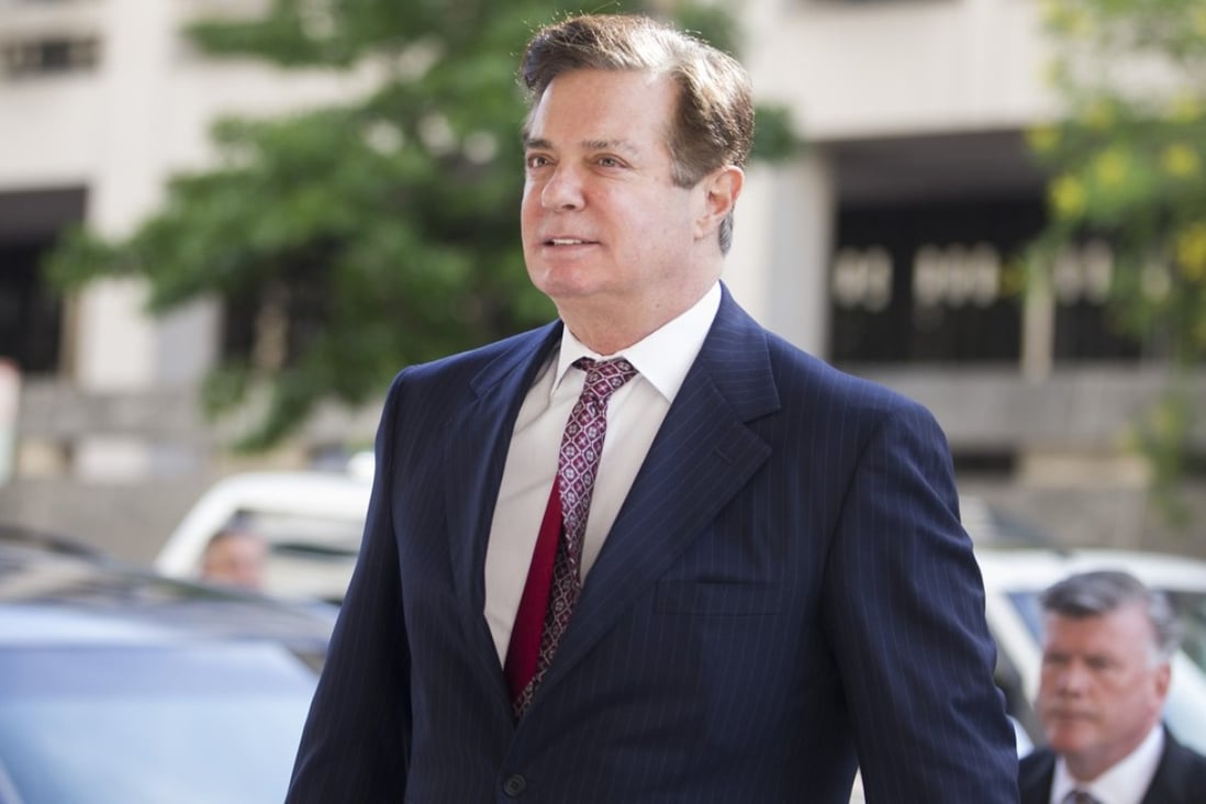Paul Manafort, a former campaign manager for Donald Trump, arriving Friday at the E. Barrett Prettyman Federal Courthouse in Washington. Manafort was ordered locked up ahead of his trials for bank fraud and money laundering. Photo: Bloomberg