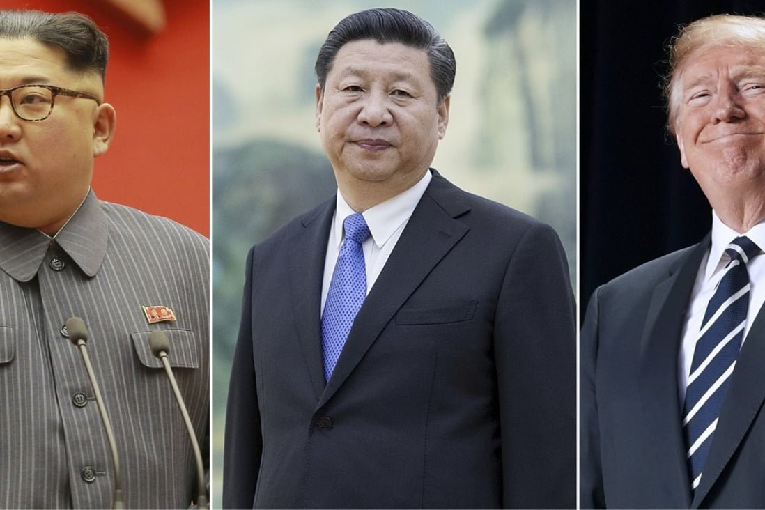 Influence game: Kim Jong-un, Xi Jinping and Donald Trump. With tensions easing over North Korea, Beijing is likely to focus on how to set up a mechanism to manage its conflicts with Washington. Photo: AFP