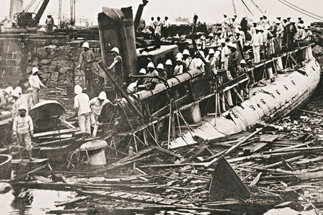 The wreck of the Fronde in 1906 after the infamous typhoon hit Hong Kong. Photo: HKO